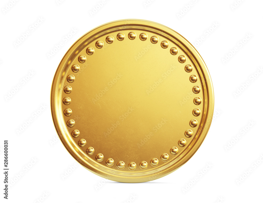 Empty gold coin sign isolated on a white background. Clipping path included. Empty gold coin sign isolated on a white background. Clipping path included.