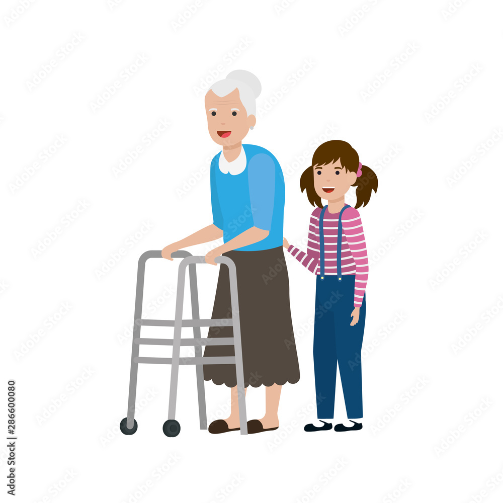 Grandmother cartoon vector design Grandmother cartoon vector design
