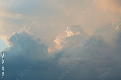 sky with big clouds during sunset