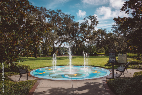 Splah Pad for kids at community park in Casselberry, a suburb of greater Orlando, Florida
