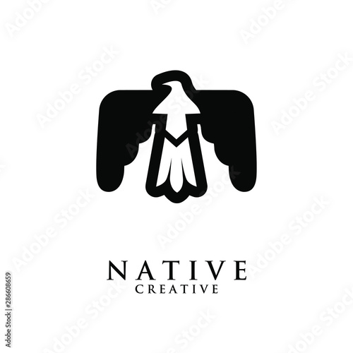 native tunderbird indian logo icon designs vector illustration template photo