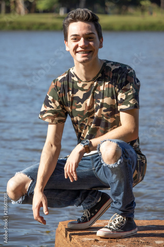 man on the river