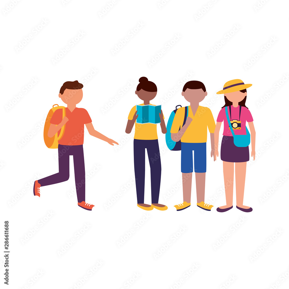 Isolated traveler people vector design