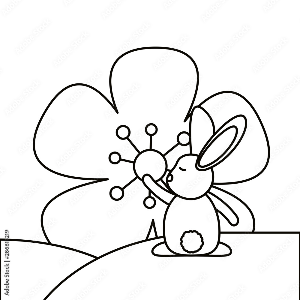 Isolated rabbit cartoon vector design Isolated rabbit cartoon vector design
