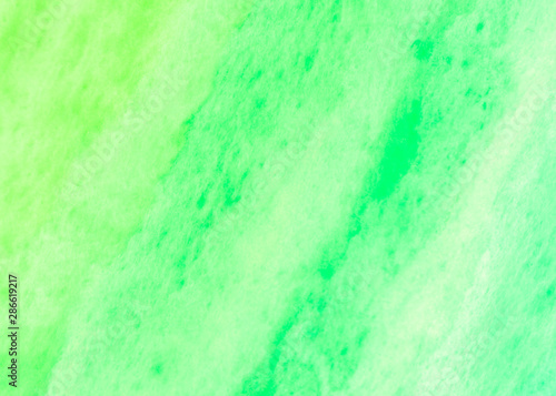 Green hand painted watercolor background. Abstract watercolor texture and background for design. Watercolor background on textured paper. © Iuliia