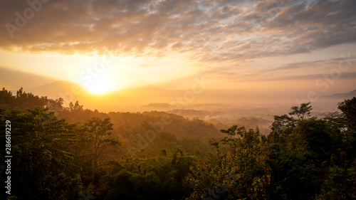 beautiful sunrise on the mountain