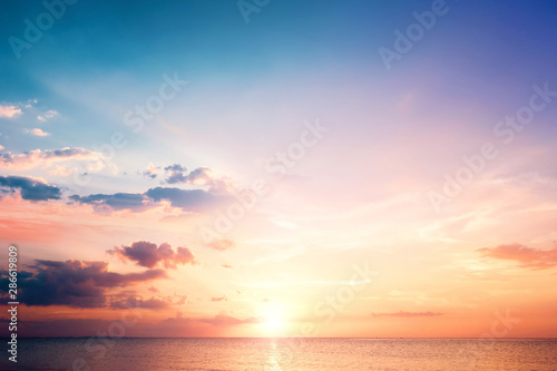 Natural background concept  Sunset blue sky and clouds backgrounds