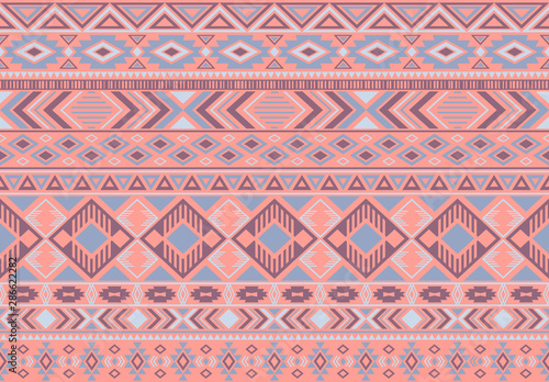 Indonesian pattern tribal ethnic motifs geometric seamless vector background. Abstract indonesian tribal motifs clothing fabric textile print traditional design with triangle and rhombus shapes.