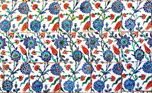 Seamless floral Islamic pattern of the Ottoman era  photo