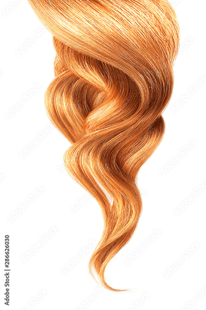 Red hair, isolated on white background Red hair, isolated on white background