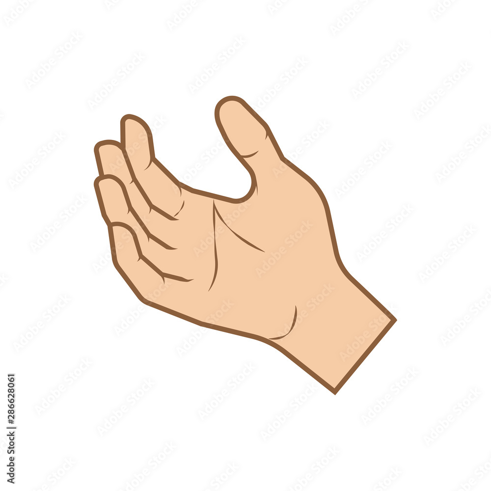 Human hand vector icon illustration Human hand vector icon illustration