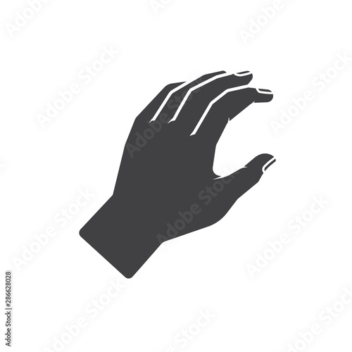 Human hand vector icon illustration