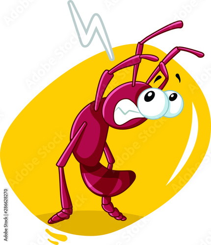Scared Ant Insect Vector Cartoon