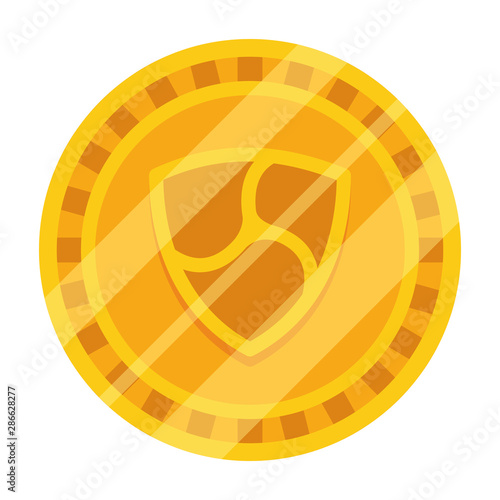 Isolated nem coin vector design
