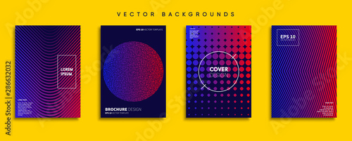 Obraz na płótnie Minimal Vector cover designs. Future Poster template. w salonie
