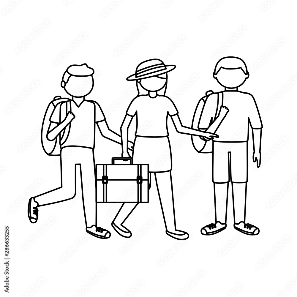 Isolated traveler people vector design Isolated traveler people vector design