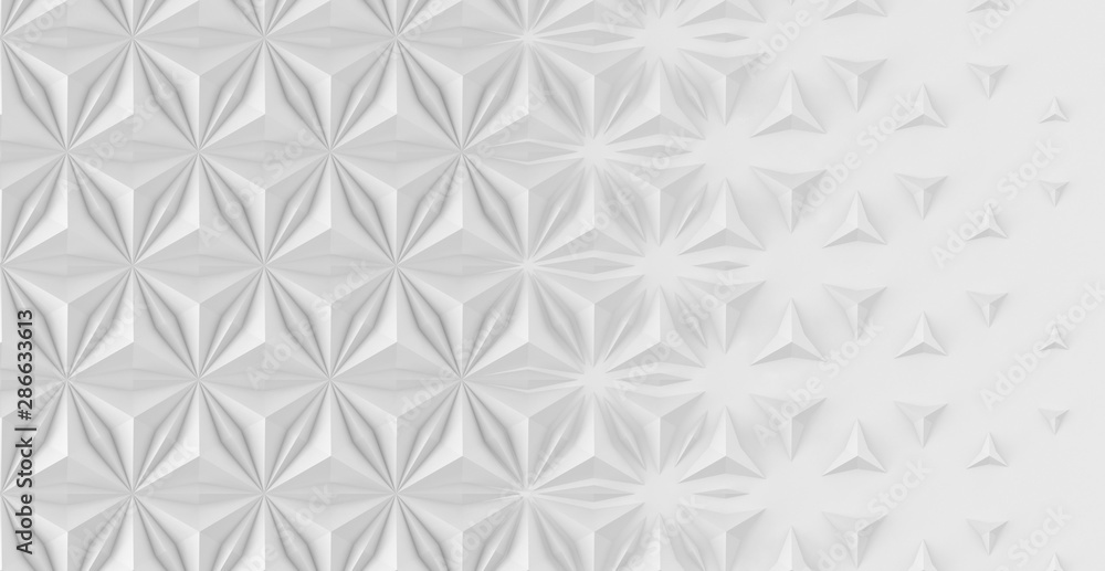 Triangular abstract geometric gray background of triangular volumetric elements of different random size. 3D illustration Triangular abstract geometric gray background of triangular volumetric elements of different random size. 3D illustration