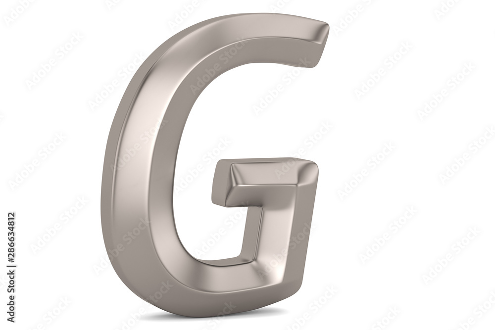 Steel 3D alphabet isolated on white background. 3D illustration. Steel 3D alphabet isolated on white background. 3D illustration.