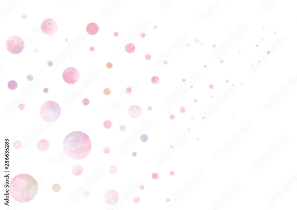 水彩　水玉　背景　ピンク	