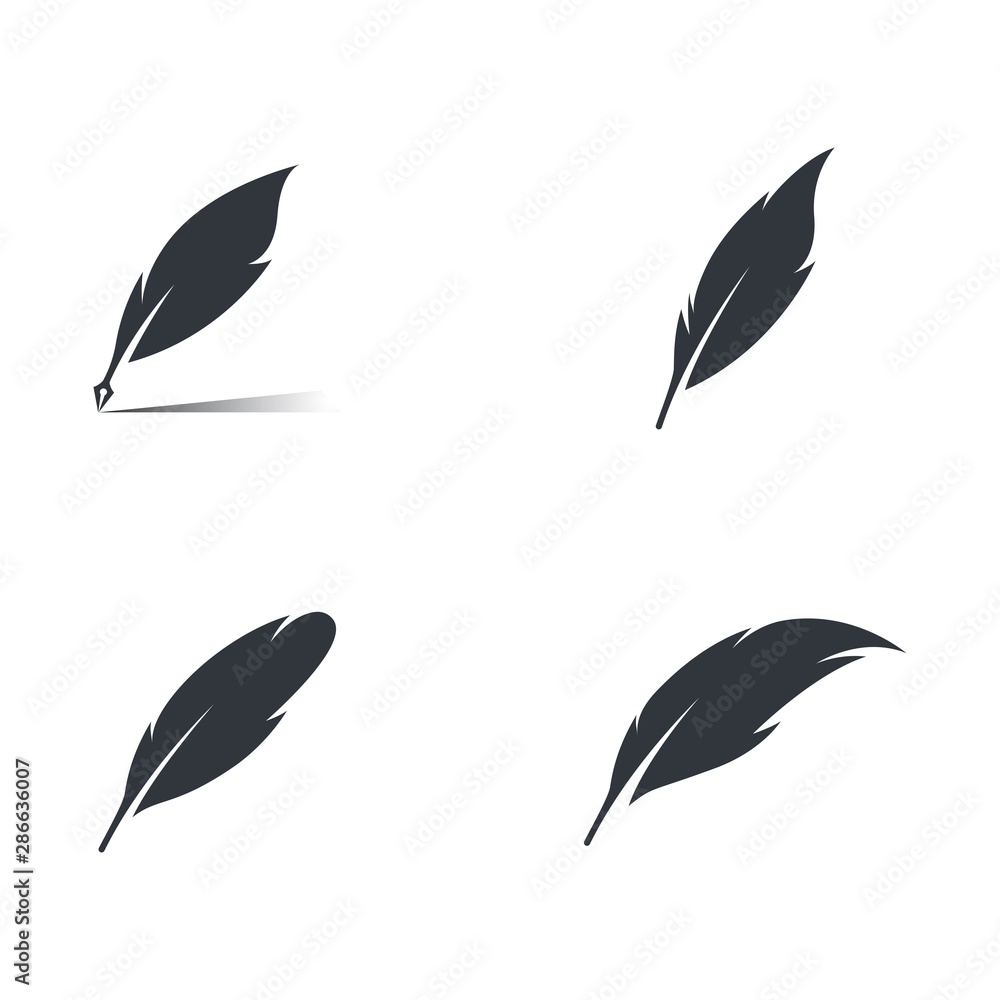 Feather logo vector icon Feather logo vector icon