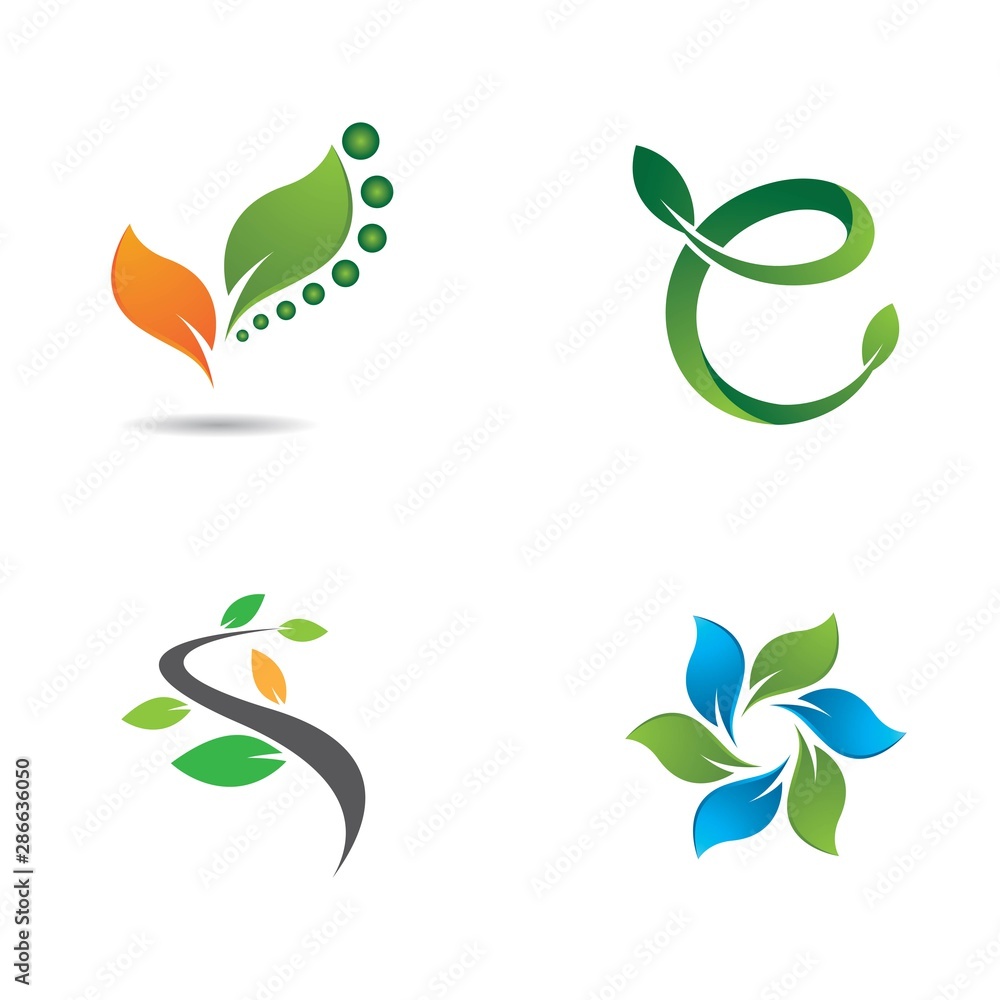 Ecology logo template vector icon Ecology logo template vector icon