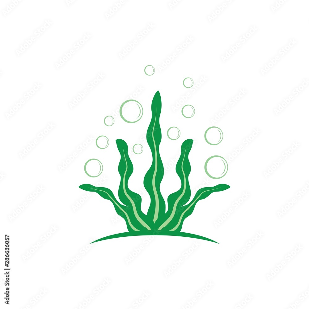 Seaweed logo template vector icon