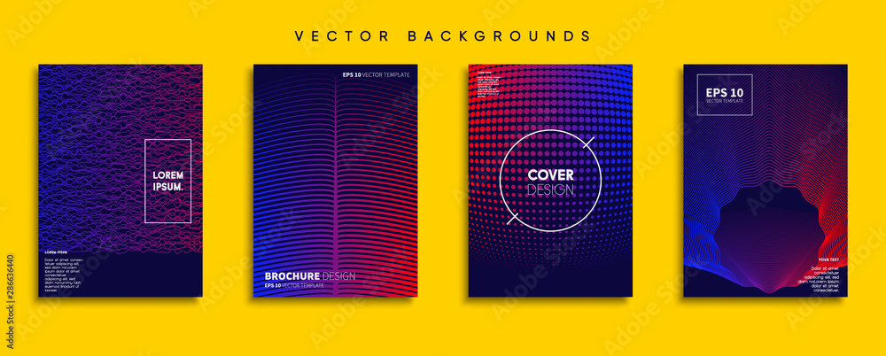 Minimal Vector cover designs. Future Poster template.