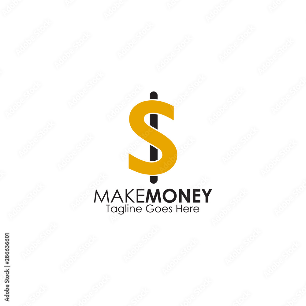 Dollar accounting logo design vector template Dollar accounting logo design vector template