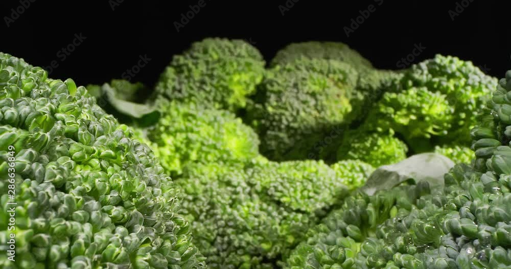 Details of a Broccoli Floret. Extremely macro shot. 4K. Details of a Broccoli Floret. Extremely macro shot. 4K.
