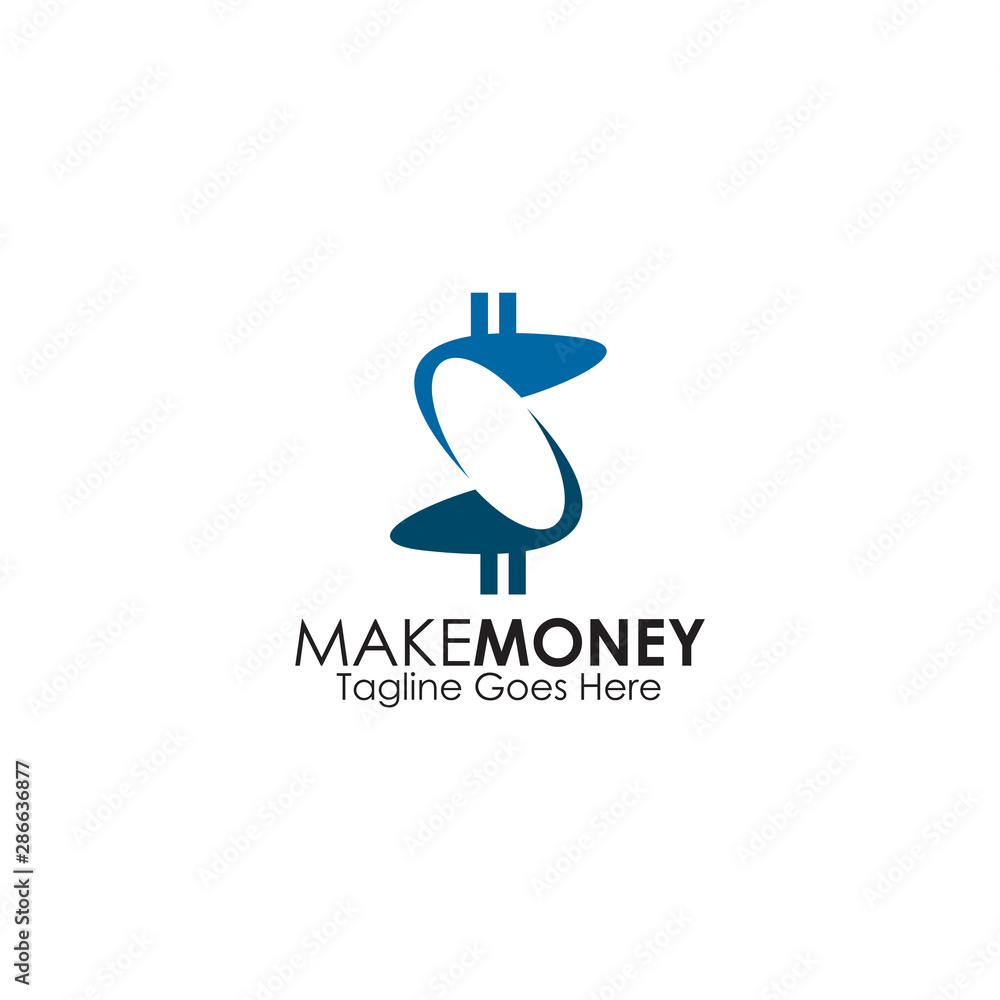 Fototapeta premium Dollar accounting logo design vector template