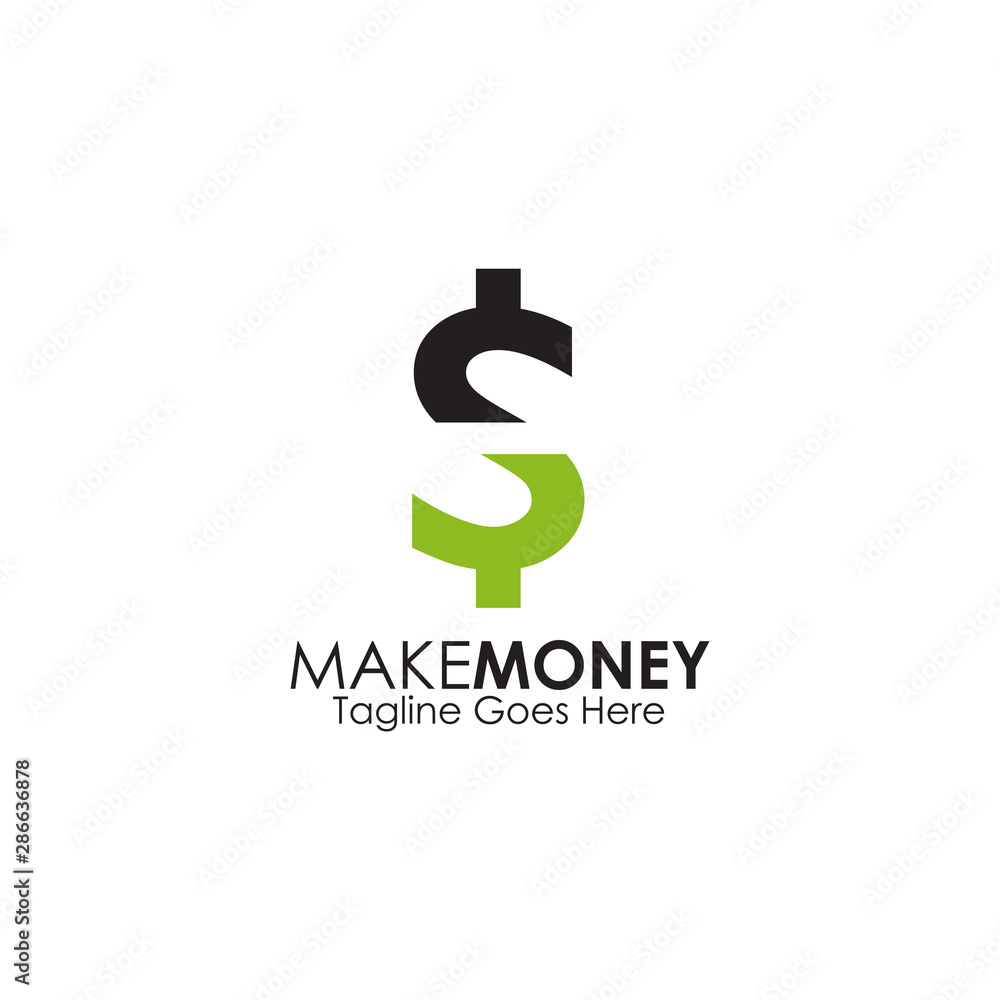 Obraz premium Dollar accounting logo design vector template