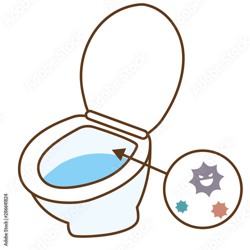 雑菌がトイレについているイメージ