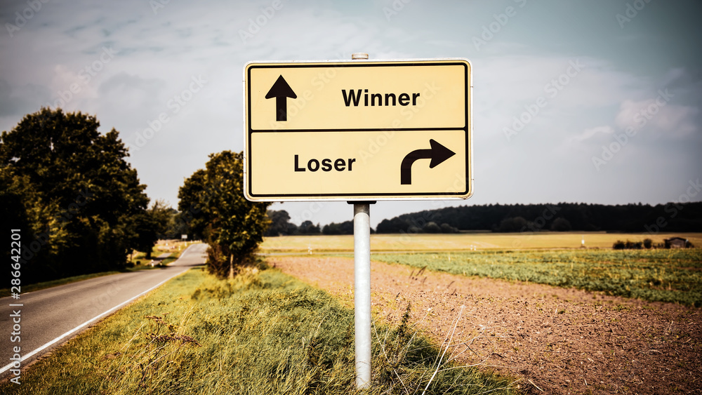 Street Sign to Winner versus Loser