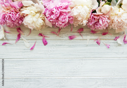 Background with peonies