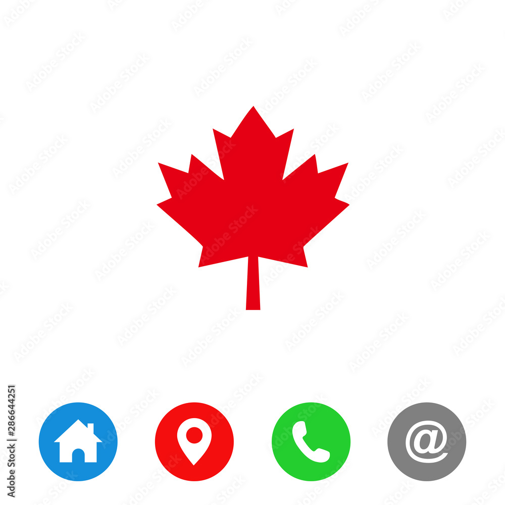 canada red leaf icon design canada red leaf icon design