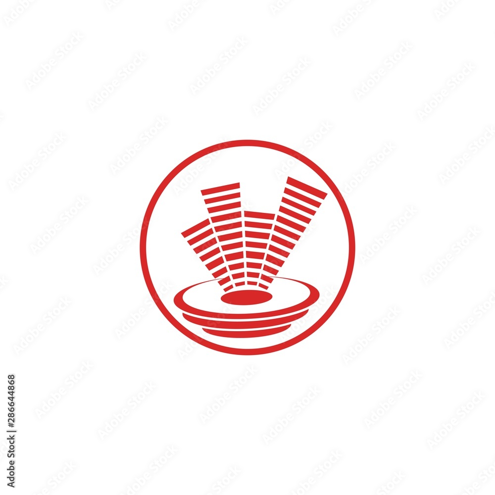 Sound waves logo vector illustration design template Sound waves logo vector illustration design template