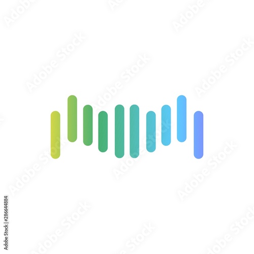 Sound waves logo vector illustration design template