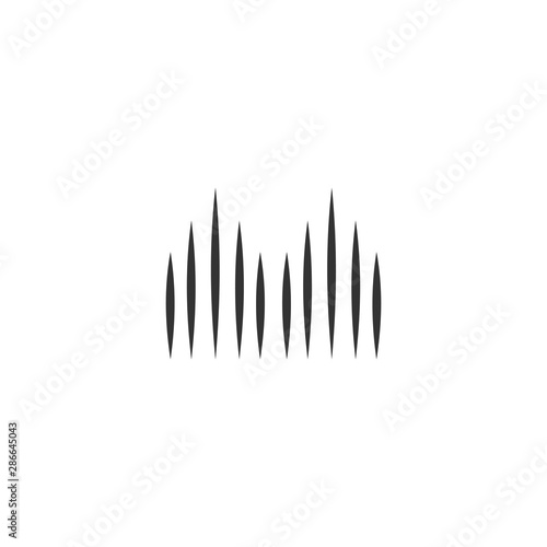 Sound waves logo vector illustration design template