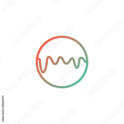 Sound waves logo vector illustration design template