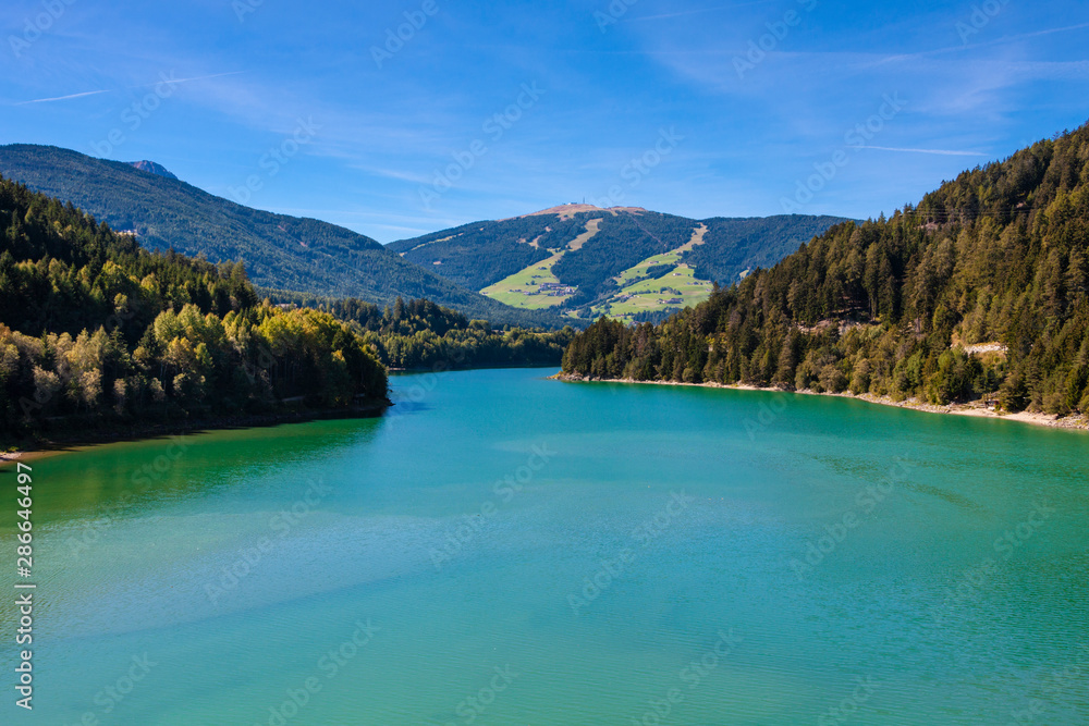 Artificial lake in Pusteria valley
