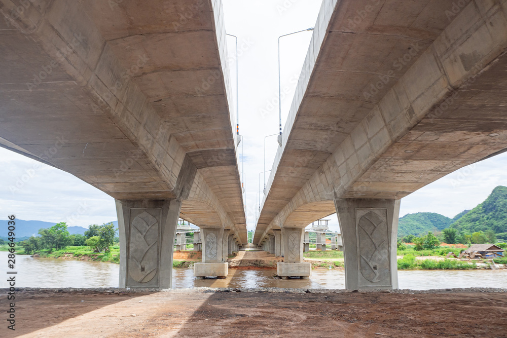 Perspective construction from under the new bridge Perspective construction from under the new bridge