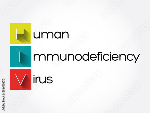 HIV - Human Immunodeficiency Virus, acronym health concept background