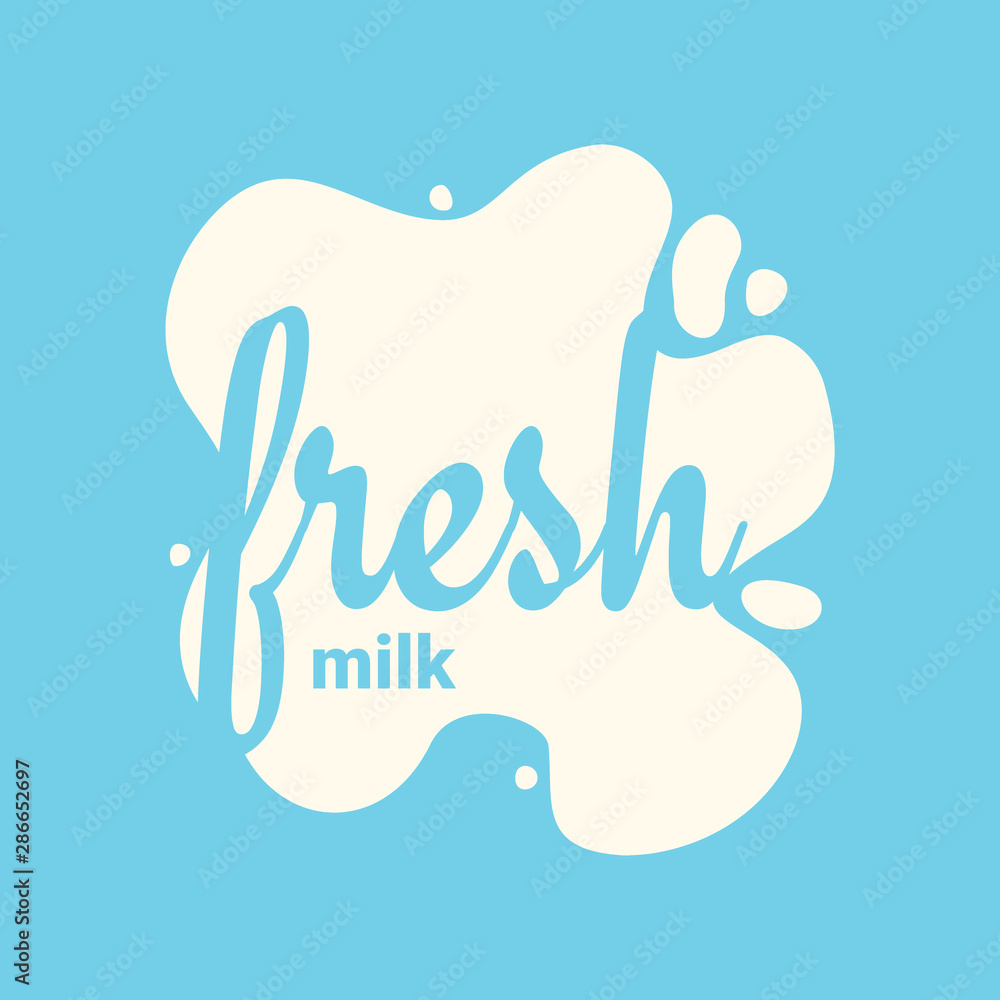 Fresh Milk. Splash and blot design, shape creative illustration. Fresh Milk. Splash and blot design, shape creative illustration.