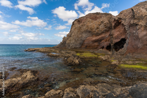 Papagayo beach, on a beautiful island of Lanzarote, Canary Islands, Spain. © Aleksandr