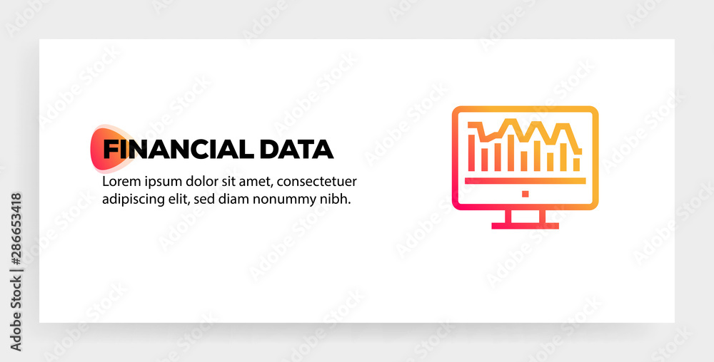 FINANCIAL DATA ICON CONCEPT FINANCIAL DATA ICON CONCEPT