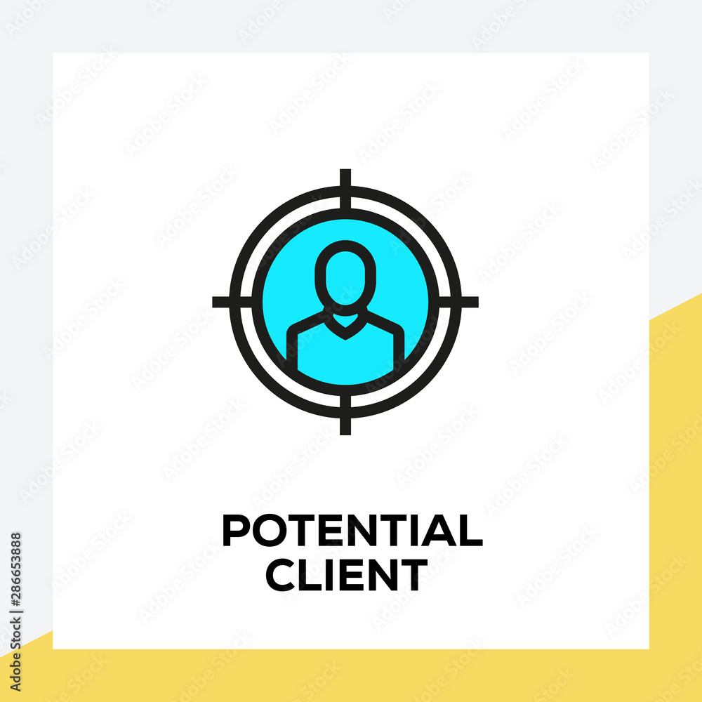 POTENTIAL CLIENT LINE ICON SET POTENTIAL CLIENT LINE ICON SET