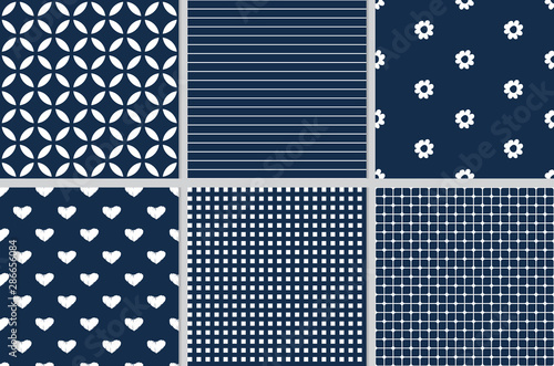 dark blue geometric seamless pattern collection eps10 vectors collection