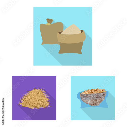 Vector design of plant and plantation icon. Set of plant and agriculture stock vector illustration.