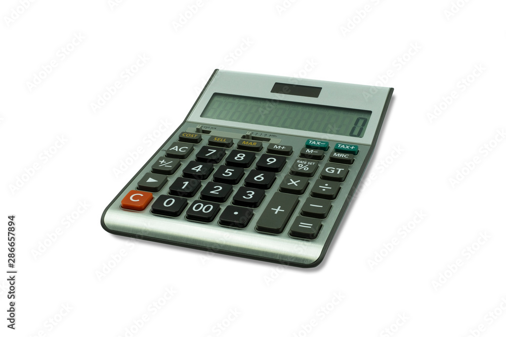 Calculator isolated on white background. Business and Finance accounting concept, with clipping path. Calculator isolated on white background. Business and Finance accounting concept, with clipping path.