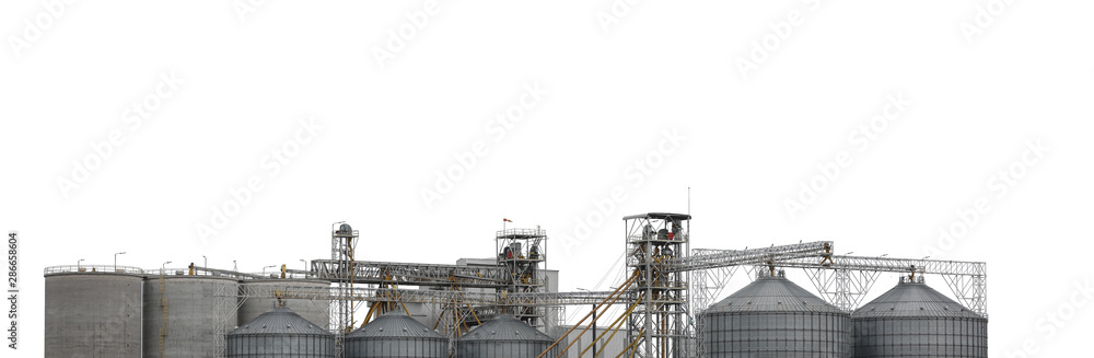 Agricultural silo isolated on white background